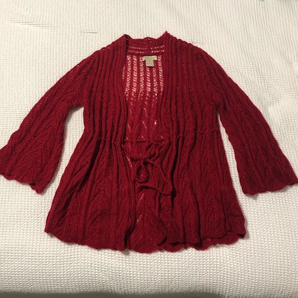 Lucky Brand Women's Deep Red Cardigan